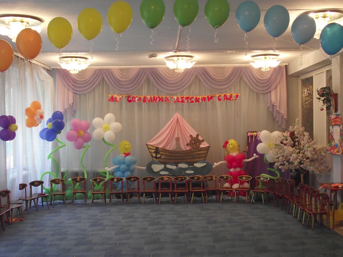 Оформления зала в детском саду на выпускной фото